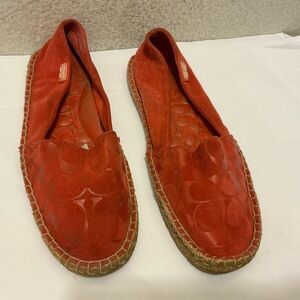 Coach Women's Vibrant Red Espadrilles